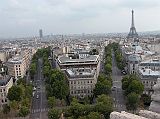 Paris 13 Arc de Triomphe View Down Av Marceau and Av d'iena Towards Montparnasse Tower and Eiffel Tower 